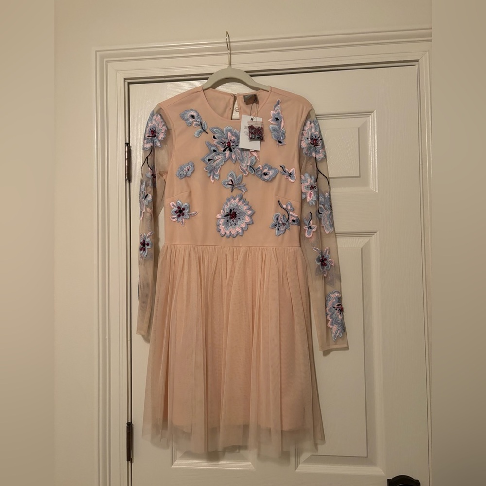 ASOS beaded tulle cocktail dress